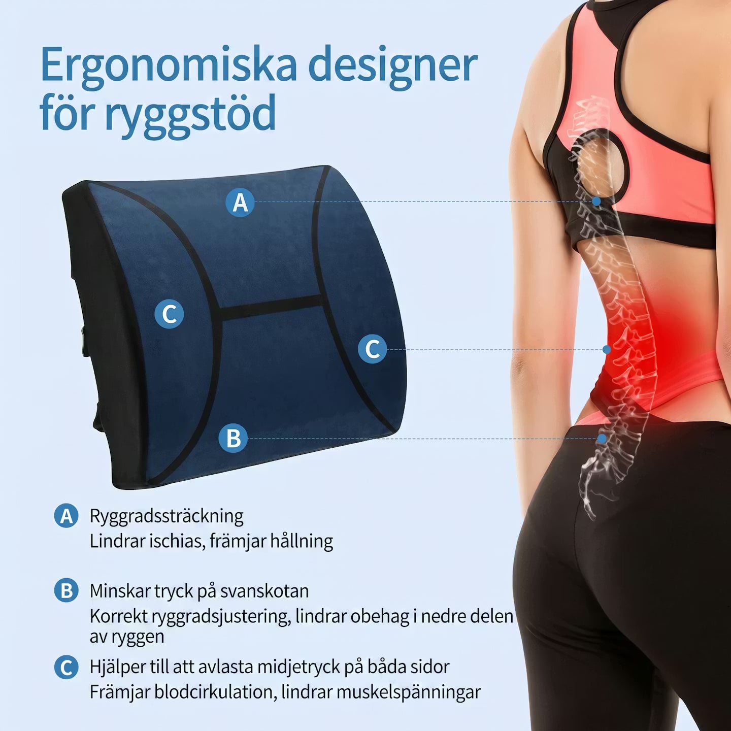 CellGel+ ländryggskudde